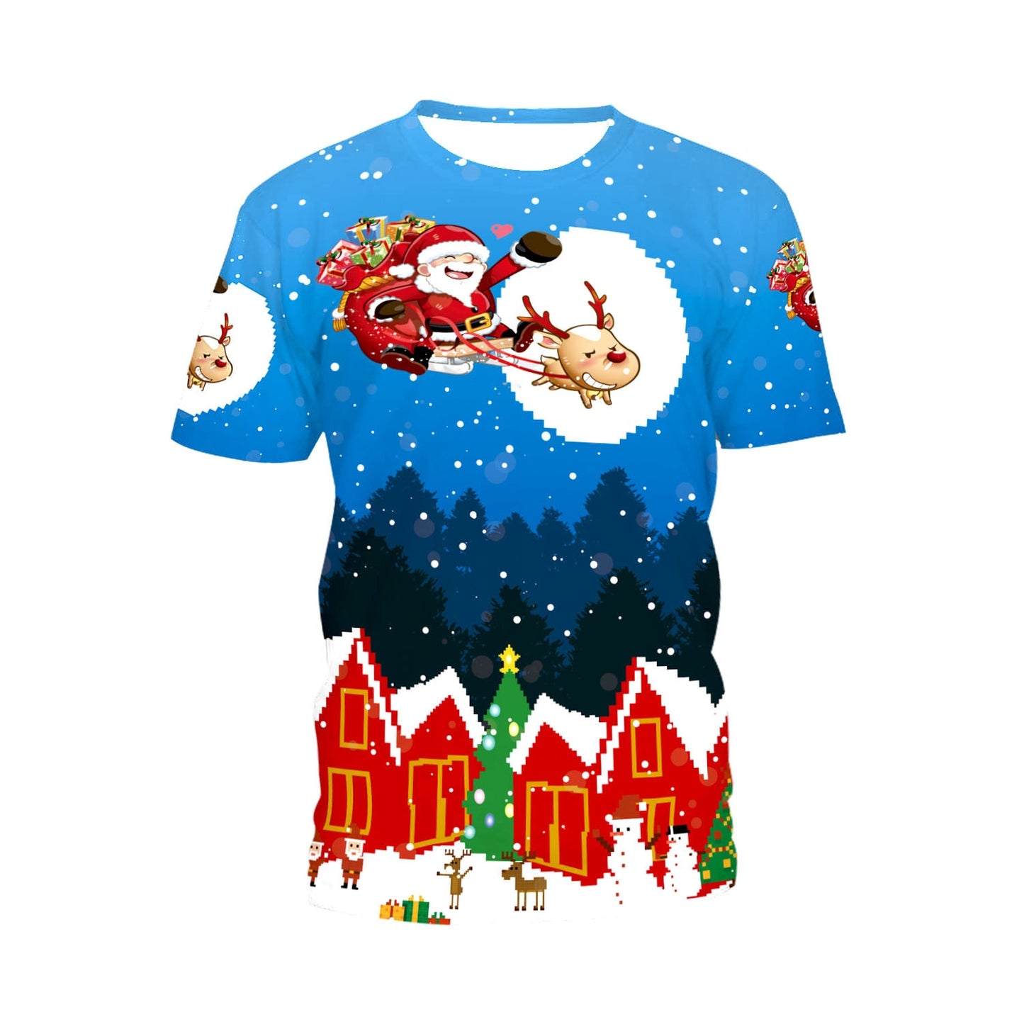 Comfortable Christmas 3D Personality T-shirt