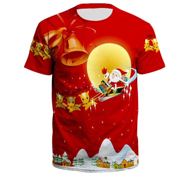 Comfortable Christmas 3D Personality T-shirt