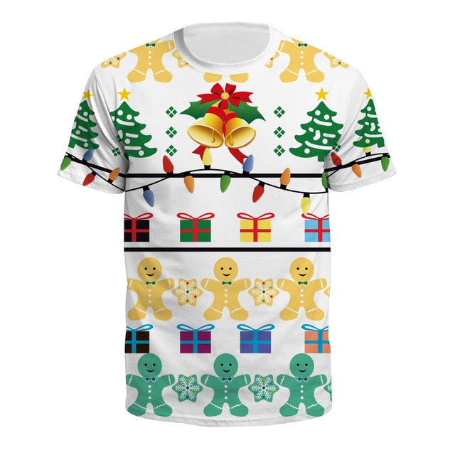 Comfortable Christmas 3D Personality T-shirt