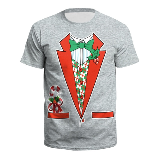 Comfortable Christmas 3D Personality T-shirt