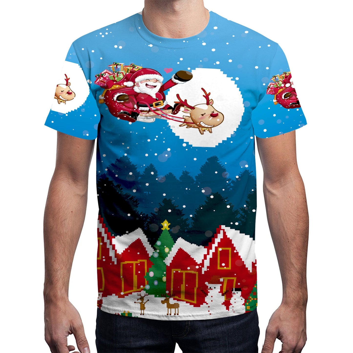 Comfortable Christmas 3D Personality T-shirt