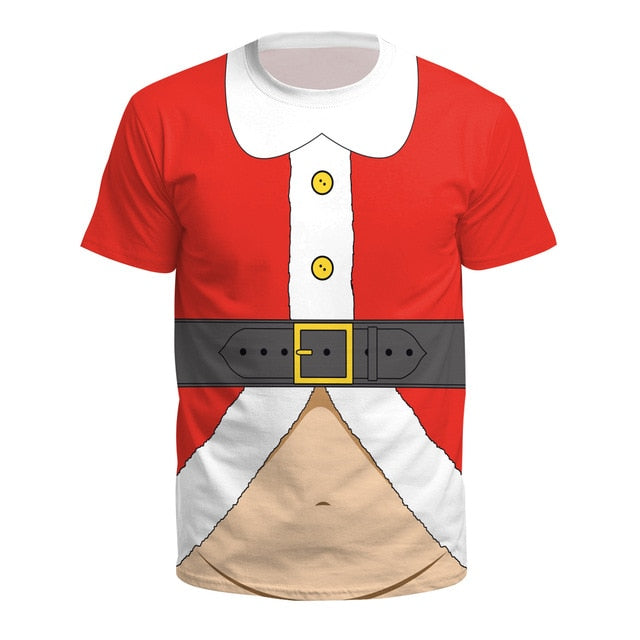 Comfortable Christmas 3D Personality T-shirt