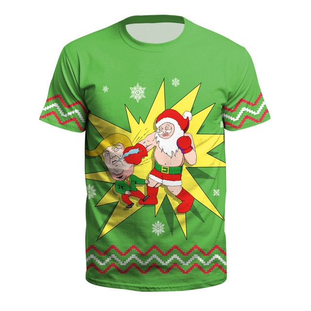 Comfortable Christmas 3D Personality T-shirt